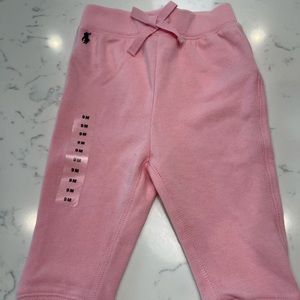 ⭐️Polo by Ralph Lauren baby pink joggers/sweatpants NWT
